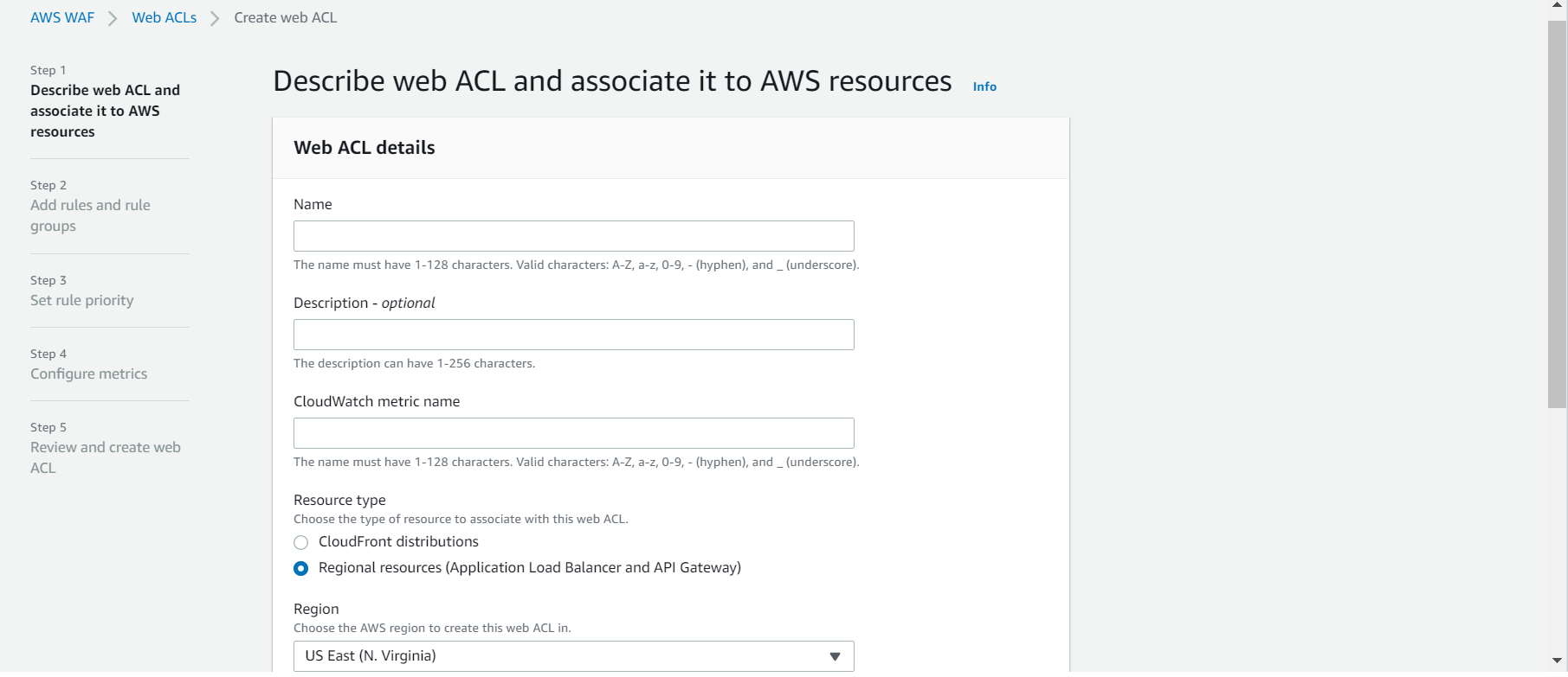 Create Web ACLs