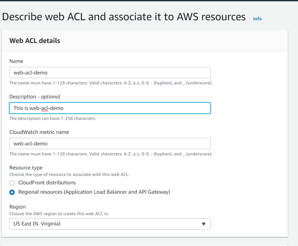 Create Web ACLs